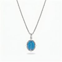 Collar Amen Mujer Sacro Cuore in Plata Zircone CLMIPUSMBBL